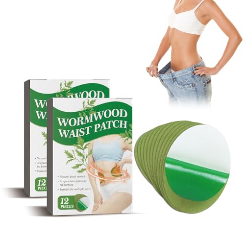 Wormwood Slimming Waist Patch - Pack of 24 Natural Mugwort Belly Plasters for Men & Women, Warming Moxibustion for Weight Loss, Comfortable & Effective for Belly & Waist