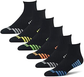 BERING Compression Running Athletic Quarter Socks for Men and Women (6 Pairs)
