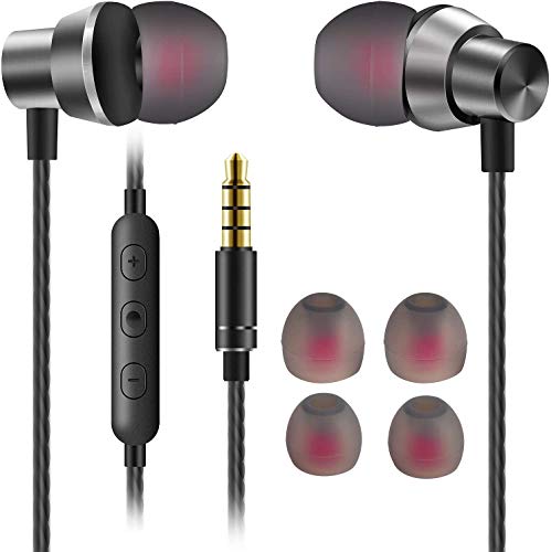 JKSWT-jukstg Earphones Noise Isolating in-Ear Headphones with Pure Sound and Powerful Bass with High Sensitivity Microphone and Volume Control