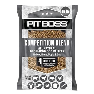 Pit Boss Competition Blend 100% All Natural Hardwood BBQ Pellets, 15 lb Bag