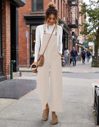 Ekouaer Corduroy Overalls for Women Casual Loose Jumpsuits with Pocket - image 2