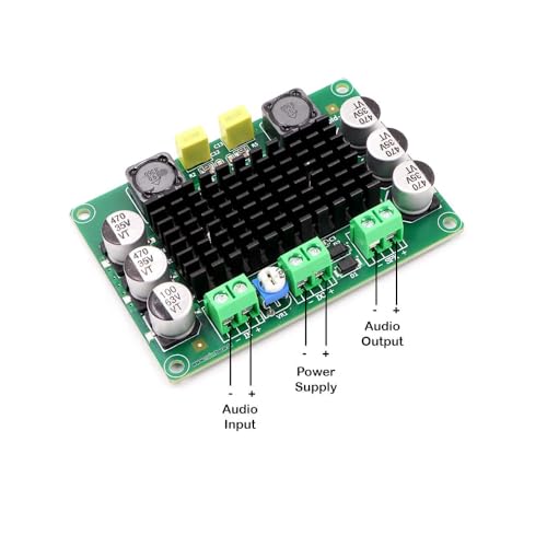 Image of Gold A542 TPA3116 100W Mono Audio Amplifier Board - High-Power Class D Amp Module - DC 5V-24V Input - Compact & Efficient for DIY Speakers, Home Audio, Subwoofer & Car Amplification