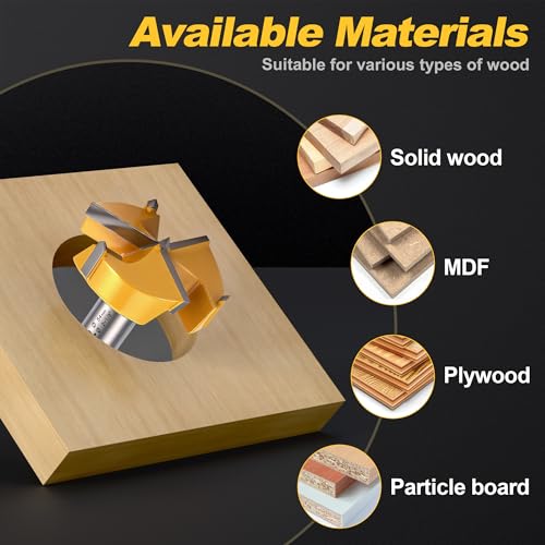 REKCKRUL 1-1/2" | 38mm Industrial Triple Flute Tungsten Carbide Forstner Drill Bits with Hex Shank - Premium Wood Hole Saw Kit for Woodworking, Hardwood, Plywood, Plastic, CNC & Handheld Drills by REKCKRUL - Image 4