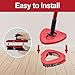 Funtin 2-Pack Mop Scrub Brush Head Compatible with Ocedar EasyWring 1-Tank Spin System, Shower Floor Scrubber for Bathroom Kitchen, Not Fit RinseClean