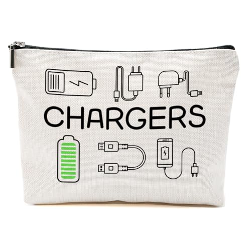 BQXH Cable Charger Organizer Makeup Bag for Women, Portable Cosmetic Bag
