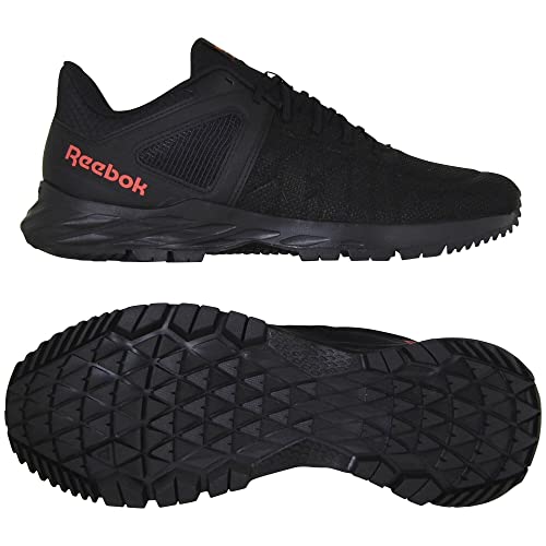 Reebok Astroride Trail 2.0, Basket Homme, Core Black/Pure Grey 8/Orange Flare, 42.5 EU