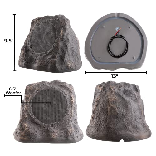Osd 6.5" Slate High Fidelity Outdoor Rock Speaker 150W Weather Resistant Passive Stereo Pair Rs670 #TOP2