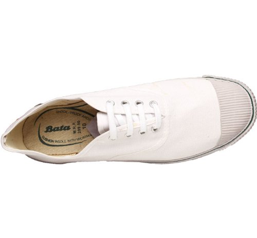 Image of BATA Unisex Adult's Tennis White Training Shoes