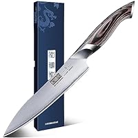 HOSHANHO 15 cm Coltello Multiuso, Coltello da Cucina in Acciaio giapponese ad alto tenore di carbonio Giapponese Coltello Universale Professionale Coltello da Verdura