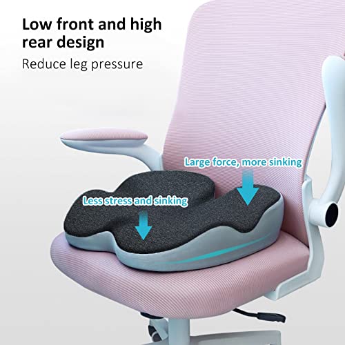 Memory Foam Seat Cushion For Tailbone Pain Pressure Relief, Comfort Support Mat For Office Chair Desk Chairs Car Truck Drivers Airplane Travel #TOP1