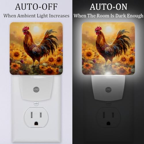Lámpara de noche LED con sensor, pack de 2 miniatura 2