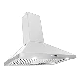 Proline Wall-Mounted Stainless Steel Professional Kitchen Range Hood with Backlit Panel, 900 CFM, LE