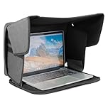 Laptop Sun Shade for Working Outside 12-15in Laptop Tent Computer SunShade Bag Portable Case Laptops Shade Computer Anti-Glare Protector Foldable Privacy Cover Outdoor Travel SunShield