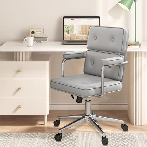 Cadeira de Escritório Compacta Python Fly – Couro Sintético Premi...