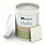 Bianca Stella Fliesenfarbe Ohne Schleifen - Wasserbasierter Parfümierter Fliesenlack für Badezimmer, Küche, Bodenfliesen, Wandfliesen - Pariser Grau, Glänzend, Kratzfest, Hochdeckend, 1000ml
