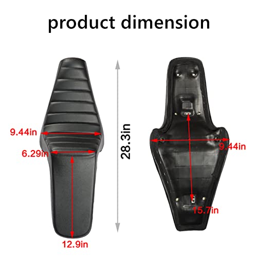Lablt Motorcycle Driver & Passenger Cushion Two-Up Seat Replacement For Yamaha 950 Xv950 Xvs950 Bolt 2014-2020 Black #TOP1