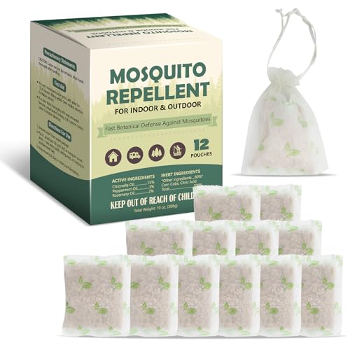 Mosquito Repellent Pouches 12 Pack, Mosquito Control Indoor Outdoor, Mosquito