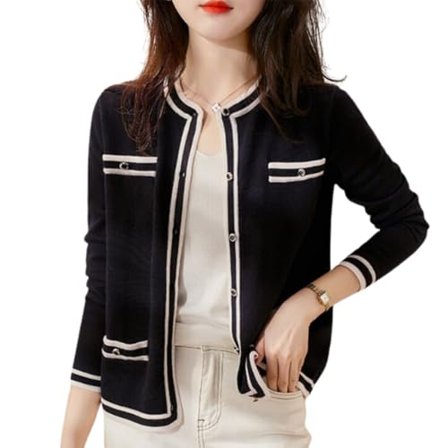 バイカラーカーディガン