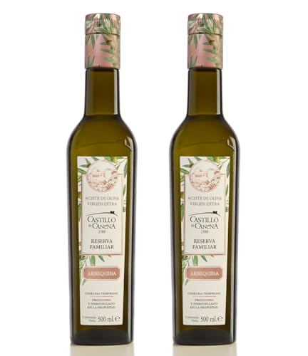 CASTILLO DE CANENA - Aceite de Oliva Virgen Extra Reserva Familiar Arbequina - Pack 2 botellas de 500 ml