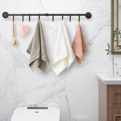 Ymyny Pot Rack Wall Mounted, 35.4" In Kitchen Utensils Hanging Rack Rail, Cookerware Storage Organizer, Coffee Mug Holder, For Kitchen, Entryway, Bathroom, Balcony, With 8 S-Hooks, Hpr002H #TOP3