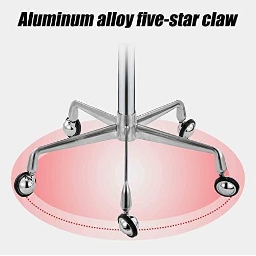 Set of 2 Acrylic Bar Stools, 360° Swivel, Adjustable Height, Silver Frame, 150kg Capacity, Transparent