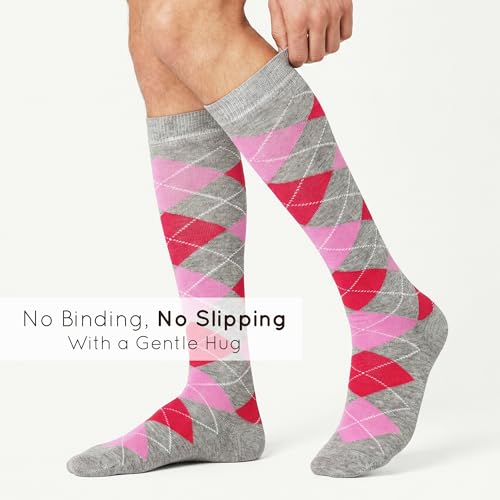 Image of Mysocks Unisex Knee High Long Socks Argyle