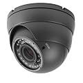 Analog CCTV Camera HD 1080P 4-in-1 (TVI/AHD/CVI/CVBS) Security Dome Camera Outdoor, 2.8mm-12mm Manual Focus/Zoom Varifocal Lens, Weatherproof Metal Housing 36 IR-LEDs Day & Night Monitoring (Grey)