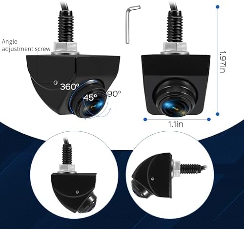 Backup Camera with Switchable Front View, 1080P AHD Metal Camera - 4