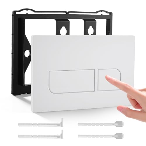 Plaque de Commande WC Suspendu, Plaque de Déclenchement Geberit Wcà Double Chasse d’Eau, Compatible avec GEBERIT SIGMA01/20/21/30/50 UP300/320, Plaque de Commande WC Suspendu (Blanc)