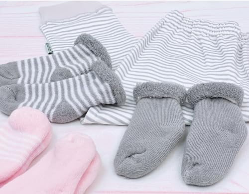 Kushies Newborn Terry Socks 6