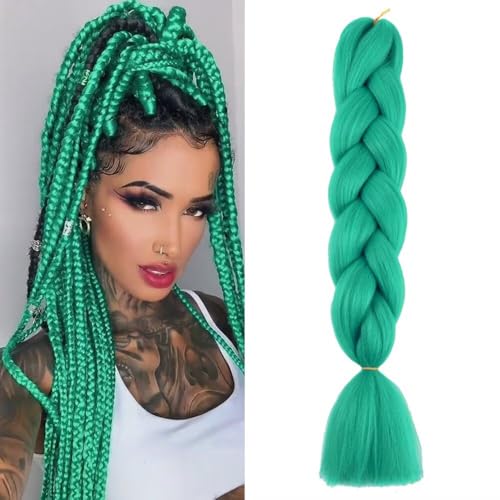 Turchese Extension Per Treccine Africane 24" Kanekalon Treccia Capelli Ombre
