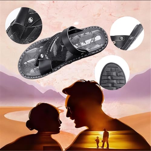 CLSQLXYJZC Men's Summer Slip-On Split Toe Bunion Corrector Sandals with Arch Support, Stylish Non- Slip Open Toe Utdoor Beach Holiday Flip Flops, for Papa Husband, Big Toes Bent Toes Pain Relief2