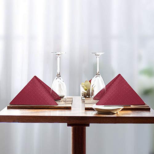 Vcvcoo Red Dinner Napkins Set Of 6, Cloth Napkins17 Inch Reusable Washable,Waffle Napkins For Wedding Holiday Christmas #TOP1