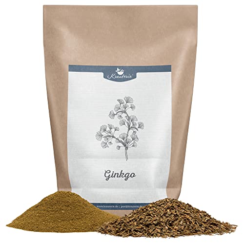 Krauterie Ginkgo für Hunde, Einzelfuttermittel für Hunde (100 g), Ginkgoblätter geschnitten in Spitzenqualität