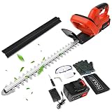 Electric Hedge Trimmer Cordless 21V 22-Inch Power Hedge Trimmers 3000mAh Battery Operated Electric B