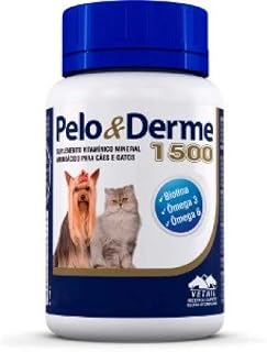 Suplemento Vetnil Pelo & Derme 1500 com 60 Cápsulas - 90 g