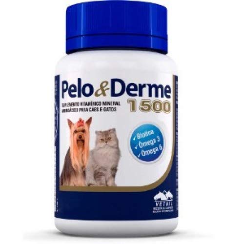 Suplemento Vetnil Pelo & Derme 1500 com 60 Cápsulas - 90 g