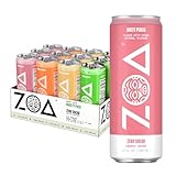 ZOA Zero Sugar Energy Drinks, Remix Variety Pack - Sugar Free with Electrolytes, Healthy Vitamin C, Amino Acids, Essential B-Vitamins, and Caffeine from Green Tea - 12 Fl Oz (Pack of 12)