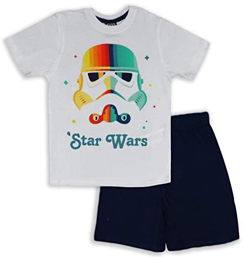 Preisvergleich Produktbild Star Wars Pyjama-Set für Kinder, Baumwolle Gr. 7 Jahre, weiß