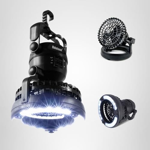 Odoland Portable LED Camping Lantern with Ceiling Fan - Hurricane Emergency - Image 9