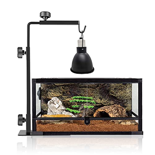 Bourdserk DJ00 Reptile Lamp Stand, Adjustable 16-31 Inch Domes Heat Lamp Metal Bracket Floor Light Holder For Reptile Terrarium Lighting Heating Light And Dome Lampshade thumb #4