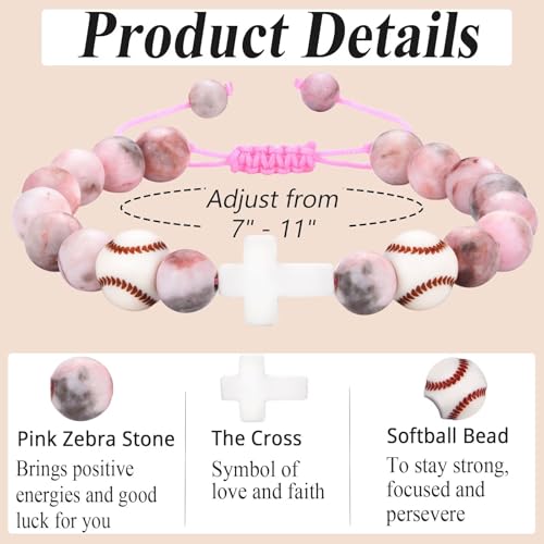 OAVOOK Softball Gifts for Girls Softball Bracelets Teen Girls Gifts for Birthday Graduation Christmas — view 5