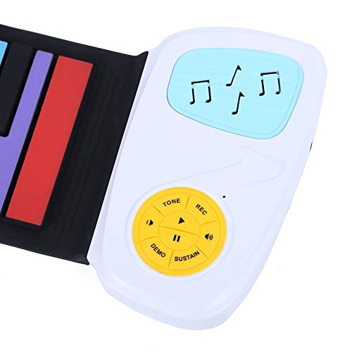 ciciglow Piano électrique Enroulable, Piano Portable et Pliable, Fonction d’enregistrement de Support, Cadeaux pour Les… - Les Beatles, Paul McCartney, John Lennon, RIngo Starr, George Harrison ciciglow Piano électrique Enroulable, Piano Portable et Pliable, Fonction d'enregistrement de Support, Cadeaux pour Les… – Image 5