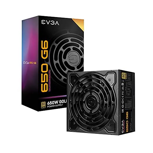 EVGA 650 G6, 80 Plus Gold 650W, Fully Modular, Eco Mode with FDB Fan, 100% Japanese Capacitors, 10 Year Warranty, Includes Power ON Self Tester, Compact 140mm Size, Power Supply 220-G6-0650-X1