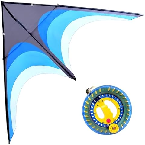 Kaiciuss Huge Delta Kite for Adults with 8.7in Kite Reel Winder, Extra Large Beach Kite with 300ft Kite Handle Cover