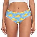 Linomo Damen Unterwäsche Süß Gelb Ente Unterhosen Pantys Hipsters für Damen Mädchen Frauen
