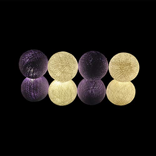 Cordão de Luz Led Adelaide Kit 20 Bolas Cormilu Roxo 110V