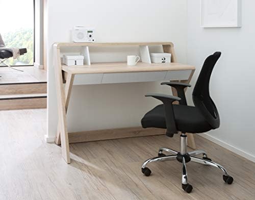 Alphason,AW2110,Aspen Light Oak and White Trestle Desk,Light Oak and White,950x1000x580mm