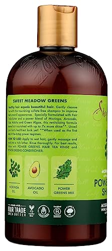 Shea Moisture Power Greens Shampooing sans sulfate soin cheveux bouclés moringa et avocat 384ml - 4