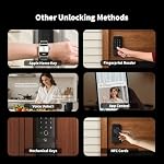 Aqara UWB Serrure intelligente U400, Matter Over Thread, Apple Home Key, Empreinte d'entrée sans clé Deadbolt, Clavier d'écran de poche, Batterie rechargeable, Supports HomeKit, Alexa, Google, Assistant à la maison, Noir